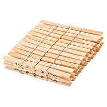 Household High Quality Standard 48 PCS Spring Mini Wooden Clothes Pegs